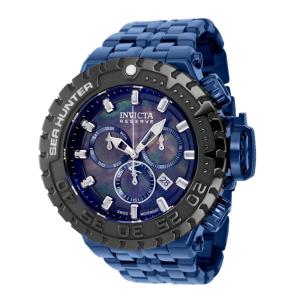 Relógio Masculino Reserve Sea Hunter com Mostrador em Madrepérola, Invicta 39962, Azul e Preto