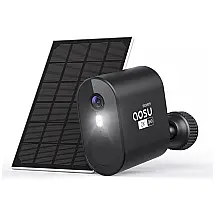 Câmera de Segurança AOSU 2K com Detecção de Pessoas, Painel Solar e Luz LED