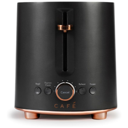 Café Torradeira Elétrica de 2 Fatias com 8 Níveis de Tostagem e Função Bagel, 110v, CAFE C9TMA2S3PD3, Preto