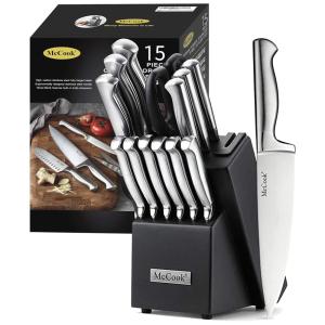 Conjunto de Facas MC21 14 Peças, MCCOOK, Prateado