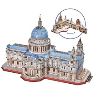 Quebra Cabeças 3D Arquitetura Estátua da Liberdade com Led para Crianças e Adultos, 37 Peças, CUBICFUN 5523221, Verde