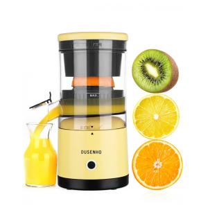 Centrifuga de Frutas Portátil Recarregável com USB e Escova de Limpeza, DUSENHO 110V, Amarela