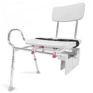 Cadeira de Banho para Idoso Móvel e Giratória de 360 graus, suporta até 160 kg, EAGLE HEALTH SUPPLIES 522 7762 1900, Branco