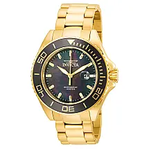 Relógio Masculino Pro Diver com Mostrador Ostra Madrepérola, Invicta 23072, Dourado e Preto