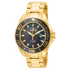 Relógio Masculino Pro Diver com Mostrador Ostra Madrepérola, Invicta 23072, Dourado e Preto
