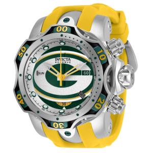Relgio masculino calibre NFL Green Bay Packers Swiss Ronda Z60 - 52,5 mm. Ao. Amarelo. Verde 33072