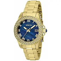 Relgio feminino anjo com mostrador em madreprola - 34 mm. Ouro 36072