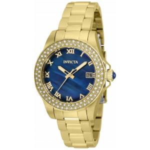Relgio feminino anjo com mostrador em madreprola - 34 mm. Ouro 36072