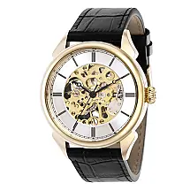 Relgio mecnico vintage masculino - 42 mm. Preto ZG-38172