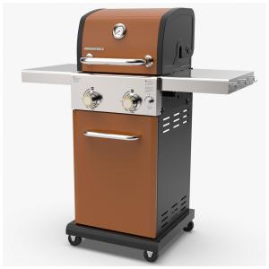 Churrasqueira a Gás 22.000 BTU m 2 Queimadores e Mesas Laterais em Aço Inoxidável, PERMASTEEL PG A40201 CO, Dourado