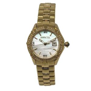 Relógio Feminino Angel com Mostrador Madrepérola, Invicta 31372, Dourado