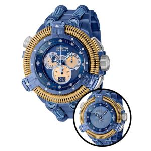 Relógio Masculino King Python Shutter com Pulseira em Aço Inoxidável, Invicta 40572, Azul Escuro e Azul Gelo