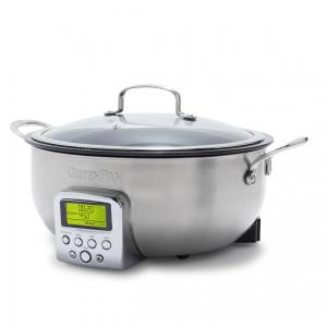 GreenPan Elite Panela Elétrica de 5,7 Litros, Grelhar, Refogar, Cozinhar Arroz, Cerâmica Antiaderente Saudável, Peças Laváveis em Máquina de