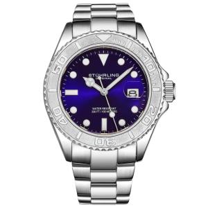 Relógio Masculino Stuhrling Oceana 3667 Quartzo 42mm, Prata