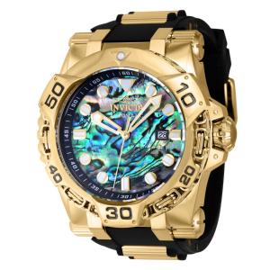Relógio Masculino Automático S1 Rally Mammoth com Mostrador Abalone, Invicta 38772, Preto e Dourado