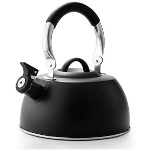 Towa Chaleira de Chá 2.8L, com Apito, Aço Inoxidável, Preto