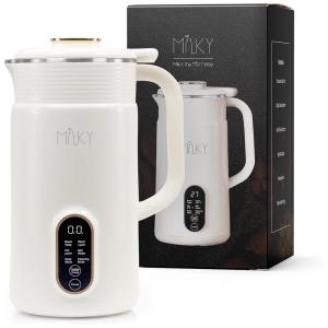 Máquina de Leite Vegetal Automática com Acessórios e Tela LED, MILK, Branca