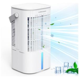 Climatizador Portátil 4 em 1 com 3 Velocidades e 7 Luzes Coloridas, MAPOOR YP2306, Branco