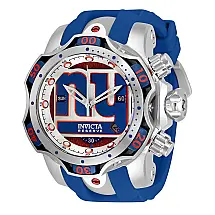 Relgio masculino calibre NFL New York Giants Swiss Ronda Z60 - 52,5 mm. Ao. Azul. Vermelho 33082