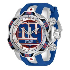 Relgio masculino calibre NFL New York Giants Swiss Ronda Z60 - 52,5 mm. Ao. Azul. Vermelho 33082