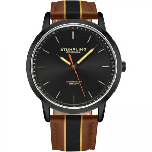 Sthrling Relógio Masculino Analógico de Quartzo com Pulseira de Couro, Modelo 3992.3