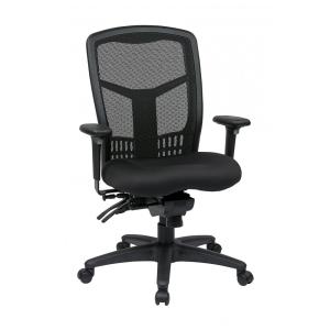 Cadeira de Escritório Ergonômica Giratória com Suporte Lombar e Altura Ajustáveis, OFFICE STAR 92892 30, Preto