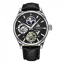 Relógio Masculino Stuhrling Reserve Automático 43mm Preto - Estilo e Precisão