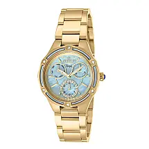 Relgio feminino anjo com mostrador em madreprola - 35 mm. Ouro 40382