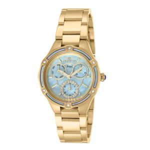 Relgio feminino anjo com mostrador em madreprola - 35 mm. Ouro 40382