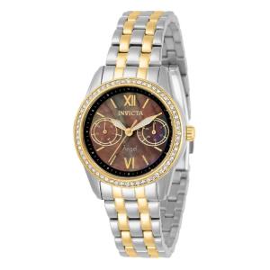 Relógio Feminino Angel com Mostrador Madrepérola, Invicta 31382, Prata e Dourado