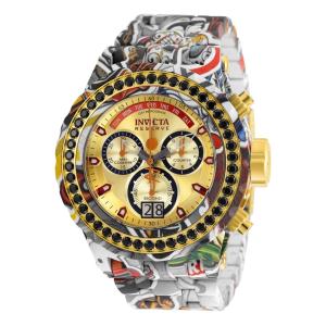 Relógio Masculino Analógico de Quartzo 52mm, Invicta Subaqua 35382, Branco e Dourado