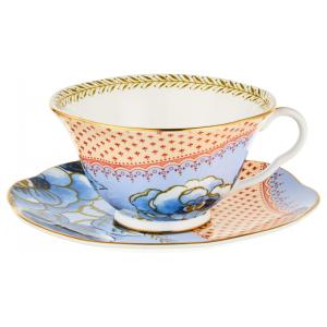 Xícara e Pires, Elegância e Sofisticação em Sua Mesa com Capacidade de 250mL e Material de Porcelana, Wedgwood, Colorido