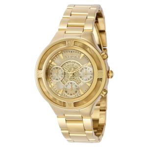 Relgio feminino anjo com mostrador em madreprola - 36 mm. Ouro 39582