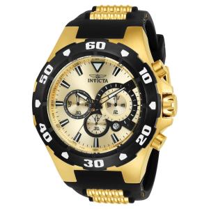 Relgio masculino profissional 52 mm. Ouro. Preto 24682