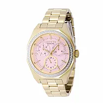 Relógio Invicta Elite Diamond com 0,41 Quilates de Diamantes, Mostrador Madrepérola 38mm, Banho de Ouro 48782