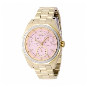 Relógio Invicta Elite Diamond com 0,41 Quilates de Diamantes, Mostrador Madrepérola 38mm, Banho de Ouro 48782