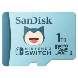 Cartão de memória SanDisk microSDXC 1TB Pokémon Snorlax para Nintendo Switch