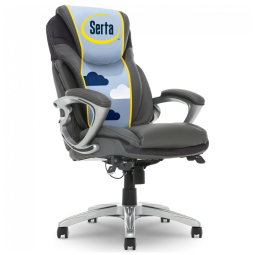 AIR Cadeira de Escritório Ergonômica Giratória com Suporte Lombar e Altura Ajustáveis, SERTA 43807, Coral Claro