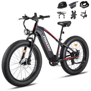 Bicicleta Elétrica FREESKY Himalaya Pro 750W Pico 1200W – Bateria Removível 48V 15Ah, Rodas 26"x4", Suspensão Hidráulica, Freios a Disco de