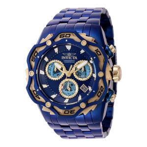 Relógio Masculino de Quartzo Ripsaw, Invicta 44092, Azul e Dourado