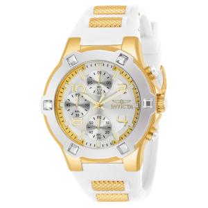 Relógio Feminino de Quartzo BLU, Invicta 24192, Branco e Dourado