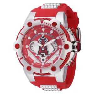 Relgio masculino MLB Los Angeles Angels - 51,5 mm. Ao. Vermelho 43492