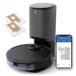 Aspirador de Pó Robô ECOVACS Deebot N8 Pro com Conexão via APP WI FI, Auto Esvaziamento e Mapeamento Multinível, 110V, Preto
