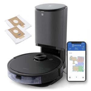 Aspirador de Pó Robô ECOVACS Deebot N8 Pro com Conexão via APP WI FI, Auto Esvaziamento e Mapeamento Multinível, 110V, Preto