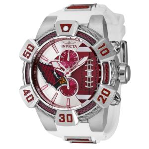 Relgio masculino NFL Arizona Cardinals - 52 mm. Branco. Vermelho 41592