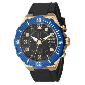 Relógio Masculino Aviator, Invicta 39892, Preto, Dourado e Azul