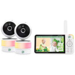 Babá Eletrônica com 2 Câmeras, Zoom 8X, Visão Noturna e Sensores Inteligentes, 110V, LeapFrog LF915, Branca