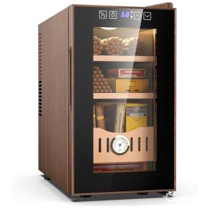 Umidor Elétrico de Armazenamento 120x150cm, Armário de Resfriamento e Aquecimento de 26 Litros com Higrômetro, Reservatório de Água