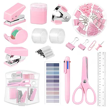 Kit mini escritório auroray rosa