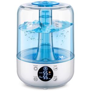 Umidificador Ultrassônico 3L com Preenchimento Superior, Silencioso Dura até 30 horas e Desligamento Automático, Hilife, Branco